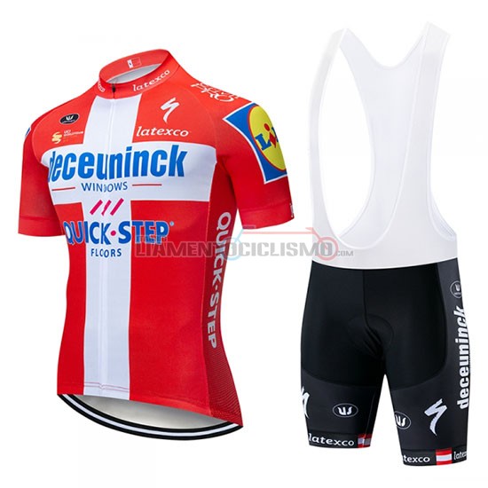 Abbigliamento Ciclismo Deceuninck Quick Step Manica Corta 2019 Campione Svizzera